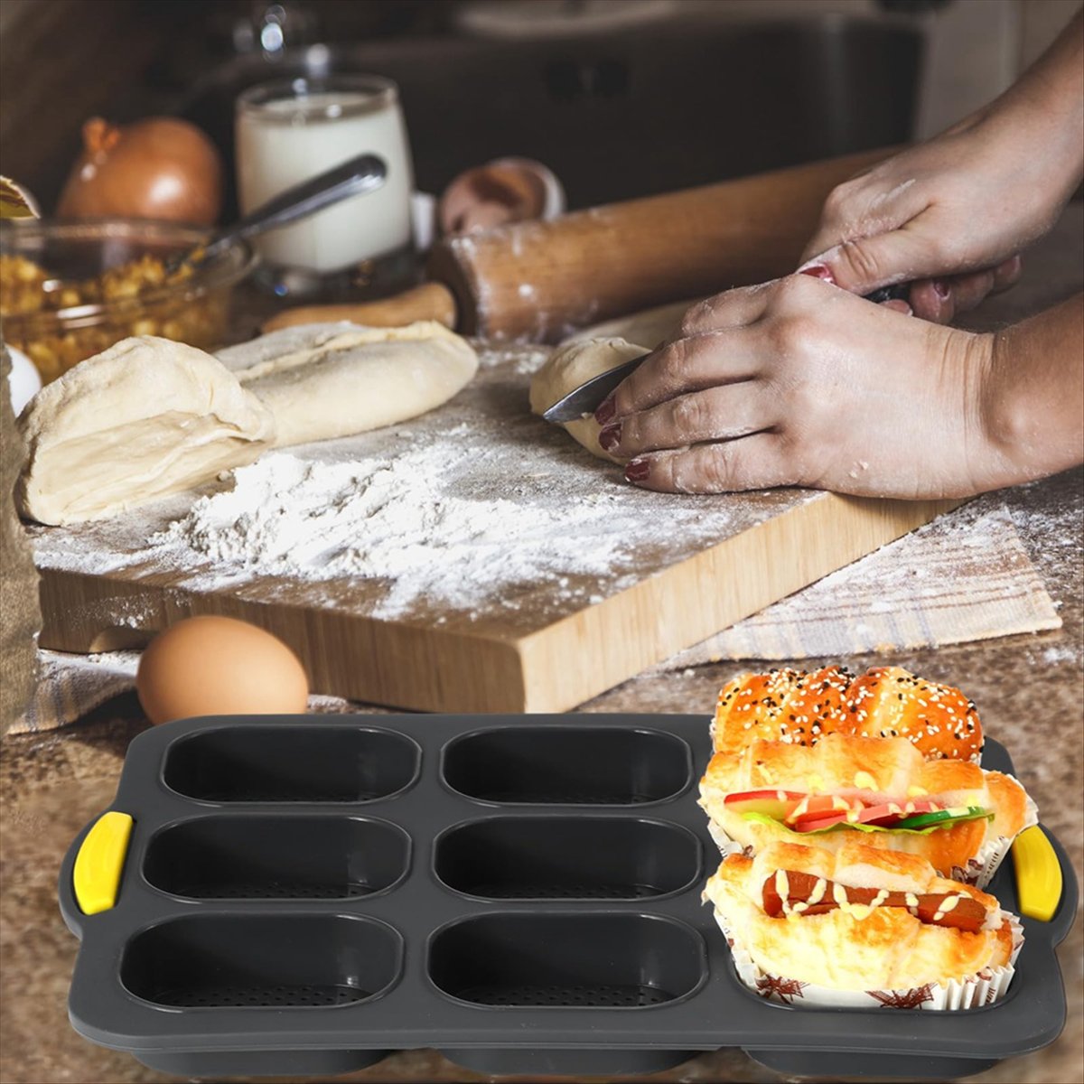 Silicone Spatula Set - 【ABFS】Set Loyang Roti Prancis dan Loyang
