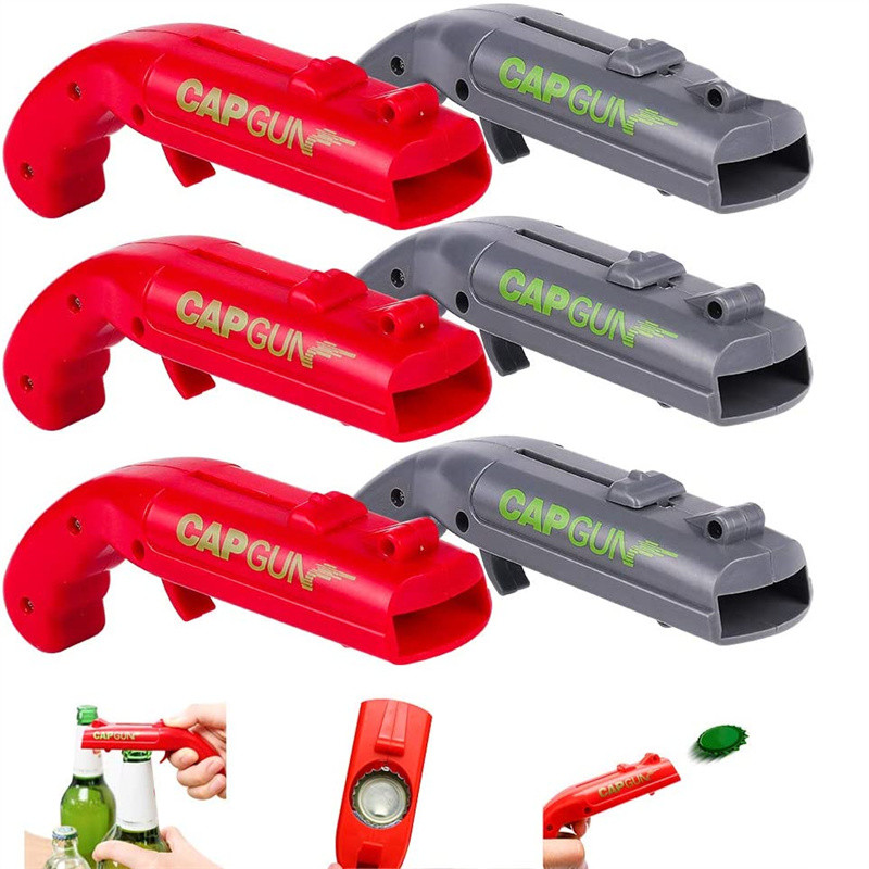 Kitchen Gadgets Novelty - Pembuka Botol Bir Bentuk Pistol, Peluncur