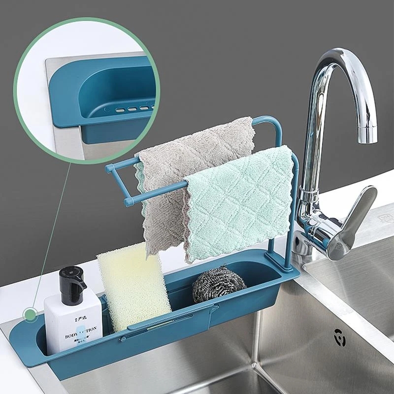 Kitchen Gadgets Rack Storage - Rak Wastafel Teleskopik Rak Pengering Dapur
