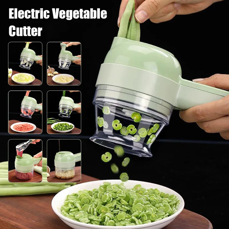 Kitchen Gadgets Machine - 4 IN 1 Pemotong Sayuran Elektrik