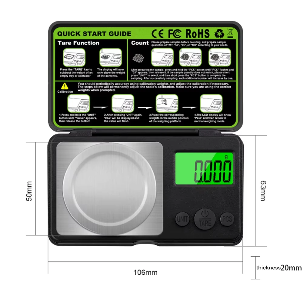 Digital Kitchen Scale - Timbangan Digital Mini untuk Perhiasan, Timbangan
