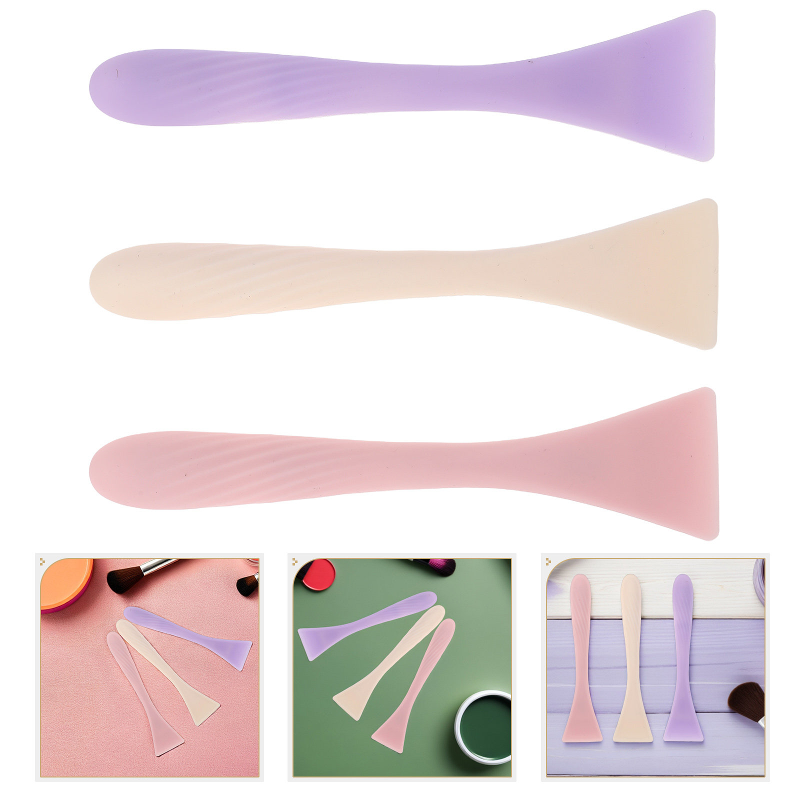 Silicone Spatula Set - 1 Set Kuas Masker Wajah Silikon