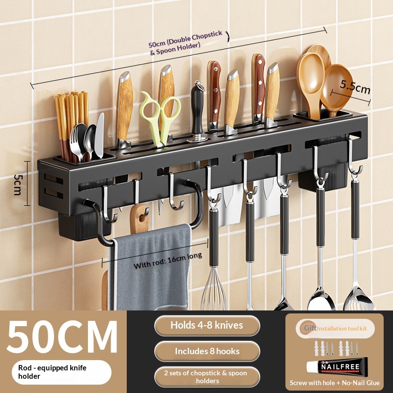 Rak Pisau Dapur Gantung Dindin - Kitchen Gadgets Rack Storage ulasan dan harga