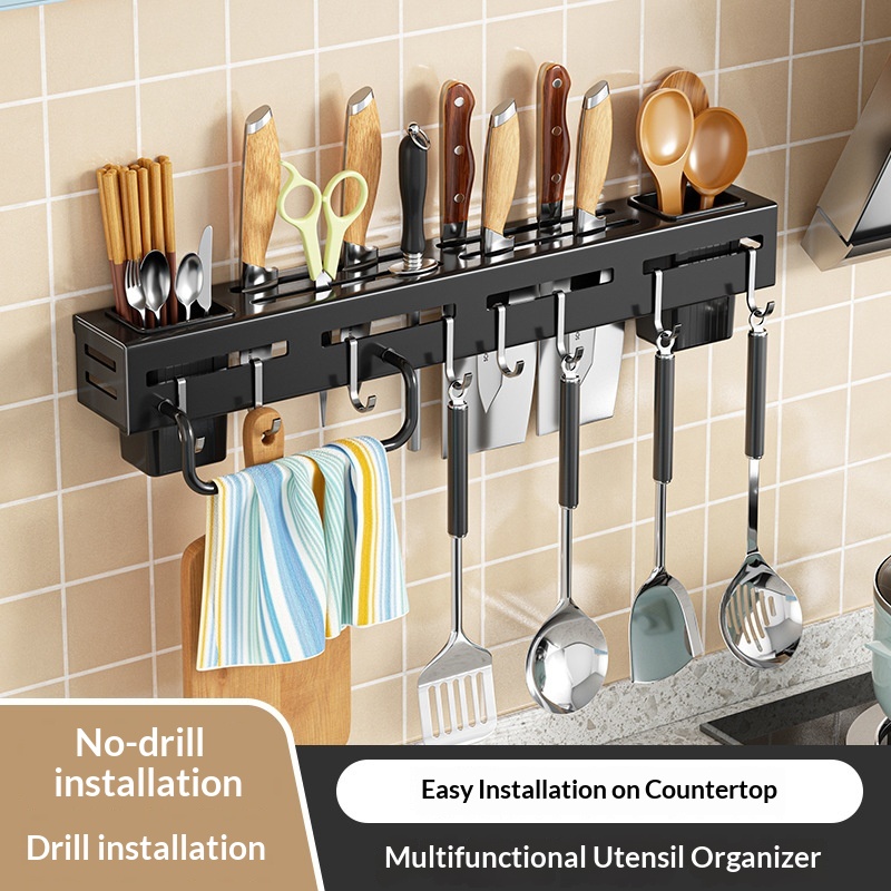 Rak Pisau Dapur Gantung Dindin - Kitchen Gadgets Rack Storage ulasan dan harga
