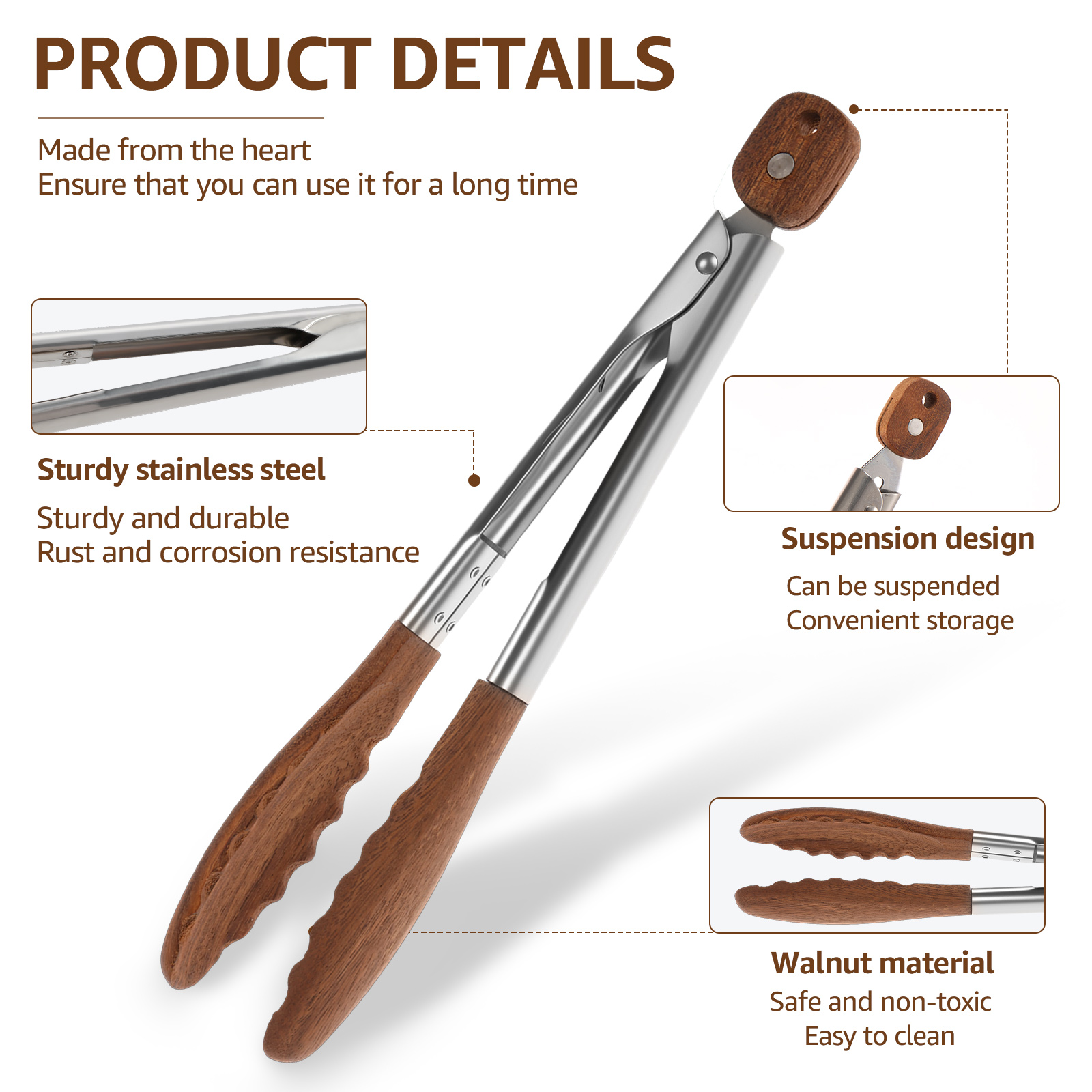 2/3 Buah Penjepit Makanan Kayu - Kitchen Gadgets China ulasan dan harga