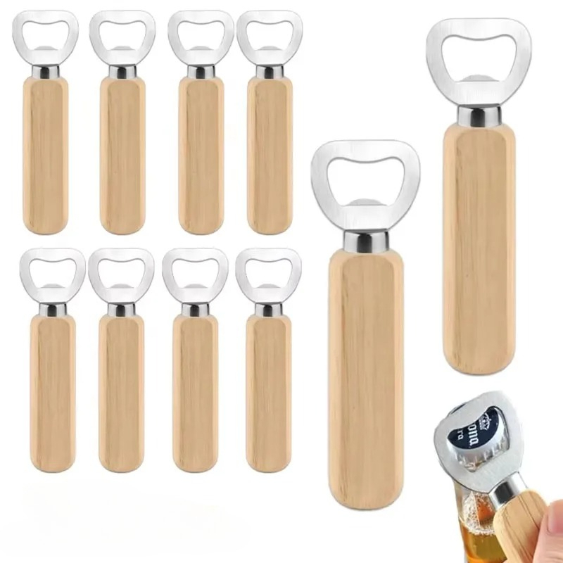 Pembuka Botol Kayu Stainless S - Kitchen Gadgets For Gifts ulasan dan harga